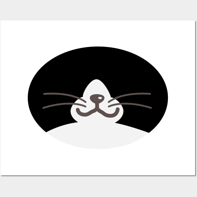 Tuxedo Cat Face Wall Art by Adopt Me Meow